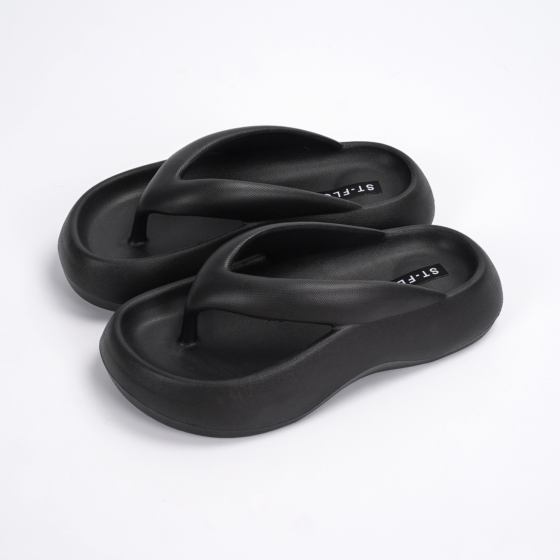 Summer Clip-Foot Bread Slippers EVA Rubber And Plastic Thick Bottom Non-Slip Herringbone Men's And Women's Slippers For Outer Wear image 6